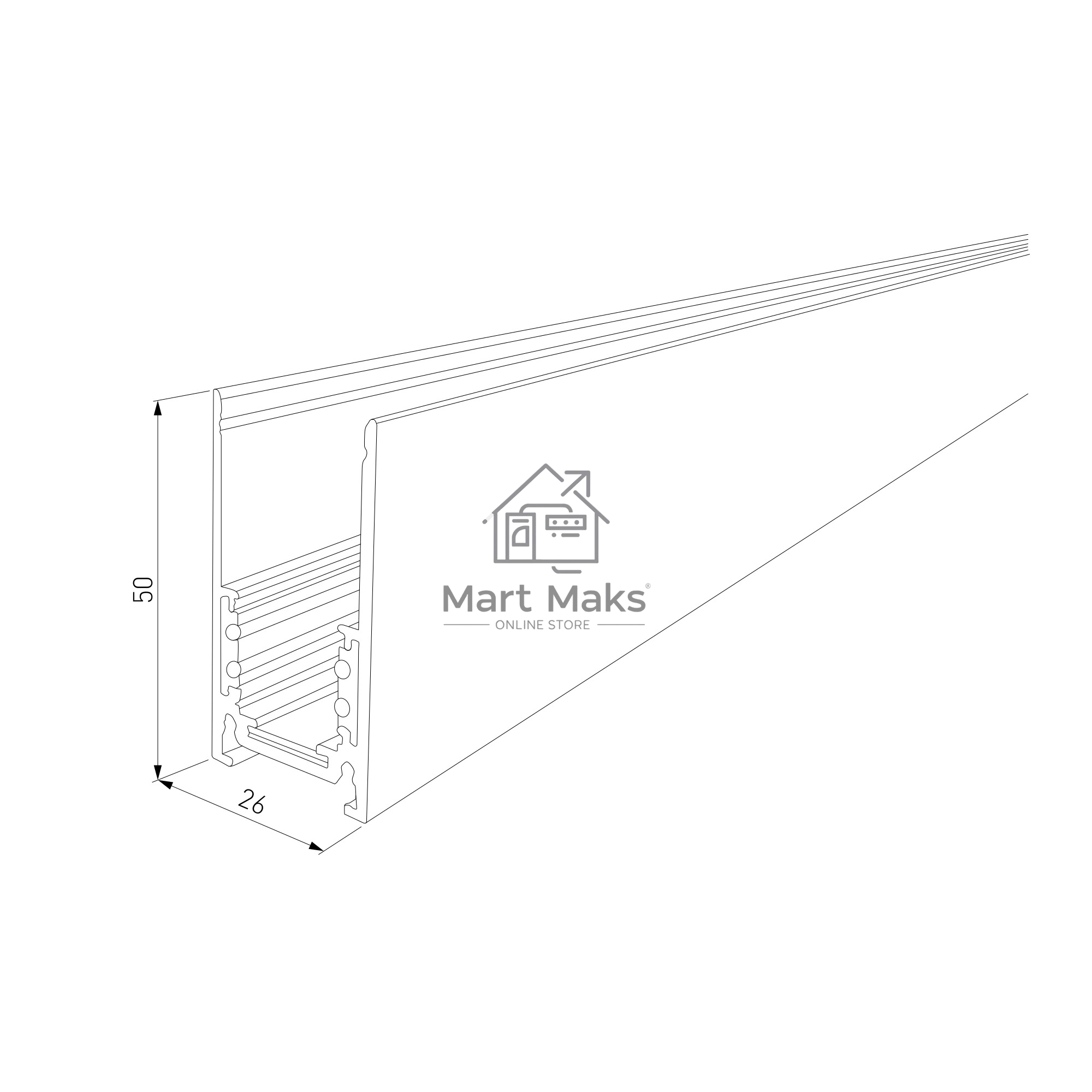 Slim Magnetic Шинопровод накладной (белый) (2 м) 85084/00