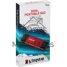Накопитель SSD Kingston USB3.2 Gen2 1TB SPSD/1TB серебристый