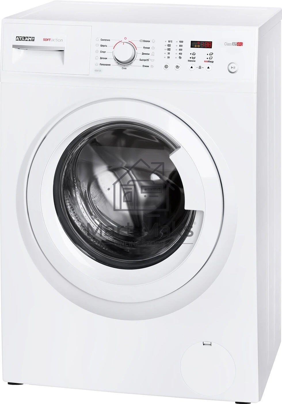 Стиральная машина Atlant СМА 40М105-00 белый, загрузка фронтальная 4 кг, 1000 об/мин., класс: А+