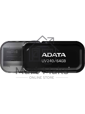 Флешка USB ADATA UV240 (AUV240-64G-RBK), 64Gb, USB 2.0, R/W 15/5, черный