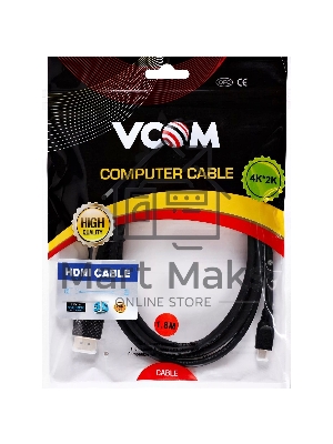 Кабель HDMI-19M --MicroHDMI-19M ver 2.0 1,5 м VCOM CG587-1.8M