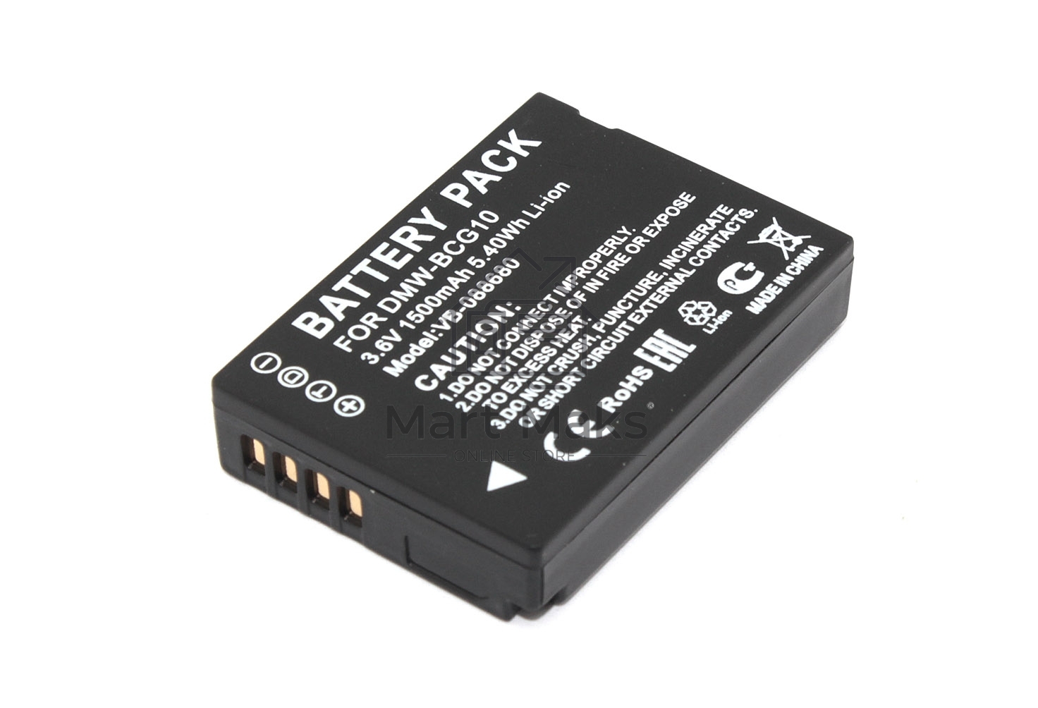 Аккумуляторная батарея для видеокамеры Panasonic Lumix DMC-TZ10 (DMW-BCG10) 3.6V 1500mAh