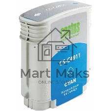 Картридж струйный Cactus CS-C4911 №82 голубой (72 мл) для HP Design Jet 500/800C