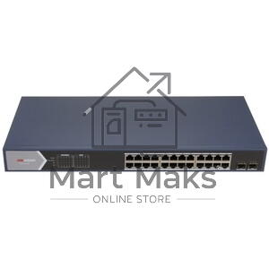 Гигабитный неуправляемый коммутатор POE DS-3E0526P-E/M(O-STD)(B) - 24-портовый, Hikvision