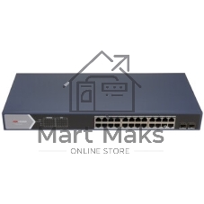 Гигабитный неуправляемый коммутатор POE DS-3E0526P-E/M(O-STD)(B) - 24-портовый, Hikvision