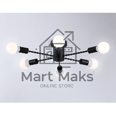 Светильник Ambrella light TR80402/6 BK черный E27/6 max 60W D780*150