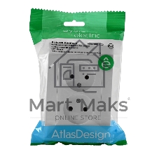 Розетка 2-м AtlasDesign без заземл. 16А в сборе белый SchE ATN000120