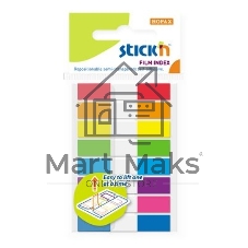 Закладки самоклеящиеся, пластиковые Stick`n 26074 45x8мм, 8 цветов в упаковке, 20 листов, Z-сложения