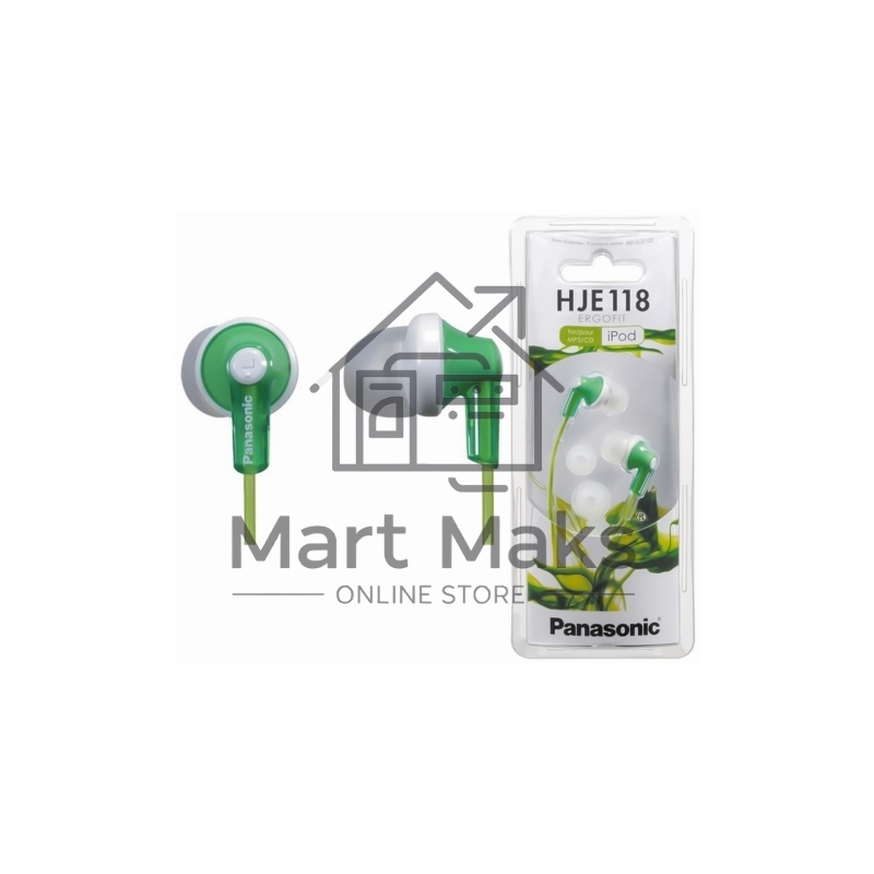 Наушники Panasonic RP-HJE118GUG зеленый 1.1м