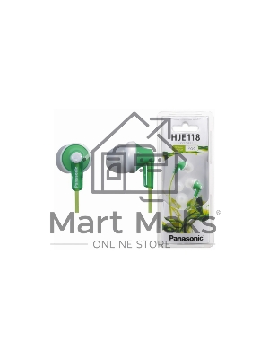 Наушники Panasonic RP-HJE118GUG зеленый 1.1м