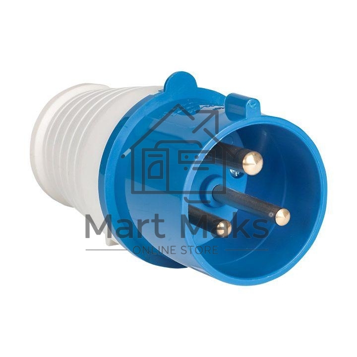 Вилка эл. каб. 32А 2P+РЕ 220В IP44 (023) EKF ps-023-32-220