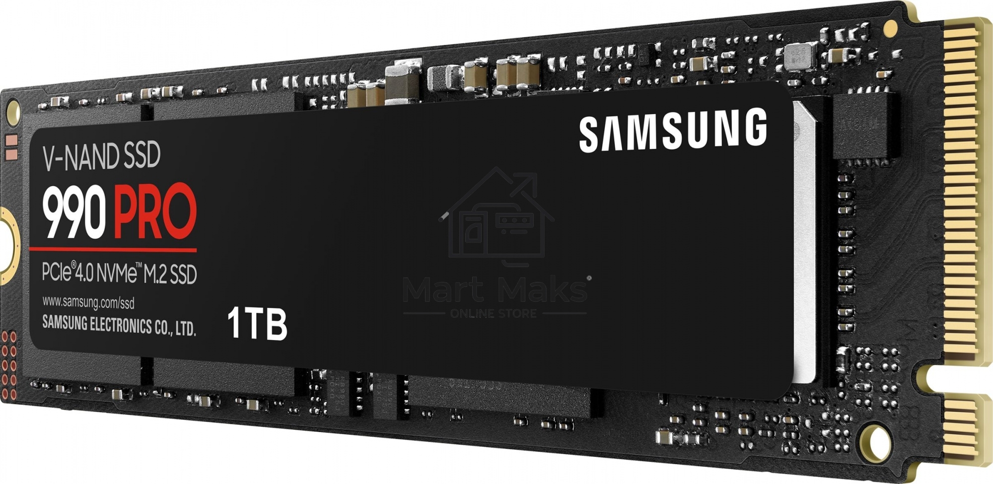 Накопитель SSD Samsung 990 PRO, 1000GB, PCIe 4.0 x4, M.2 2280, NVMe, R/W 7450/6900