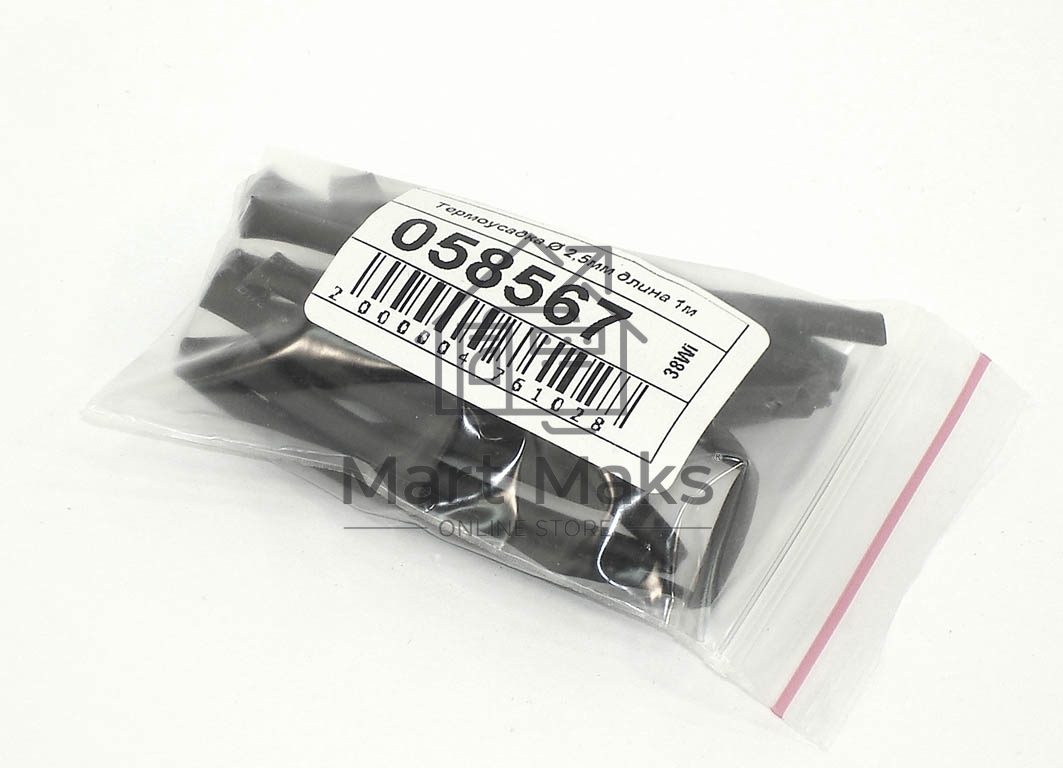 Термоусадка d 2,5мм длина 1м