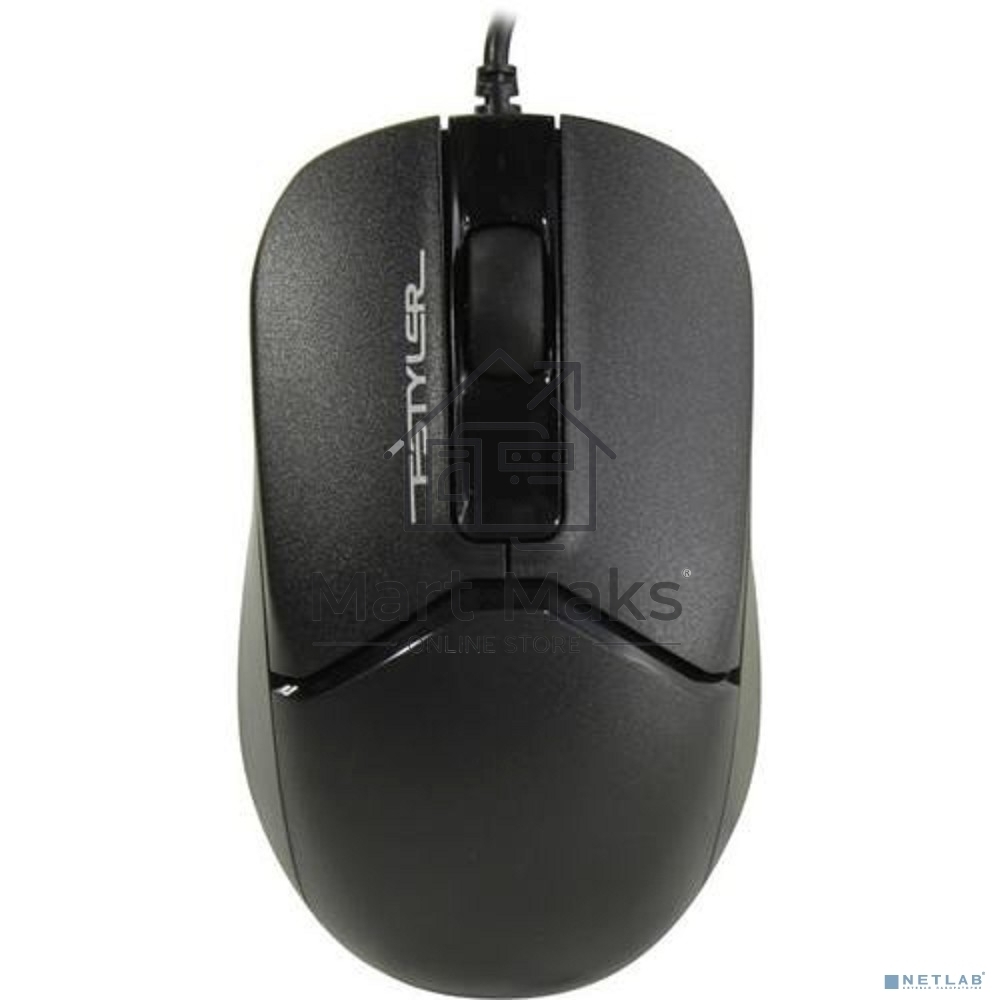 Мышь проводная A4Tech Fstyler FM12S черный, 1200 dpi, USB, кнопки - 3