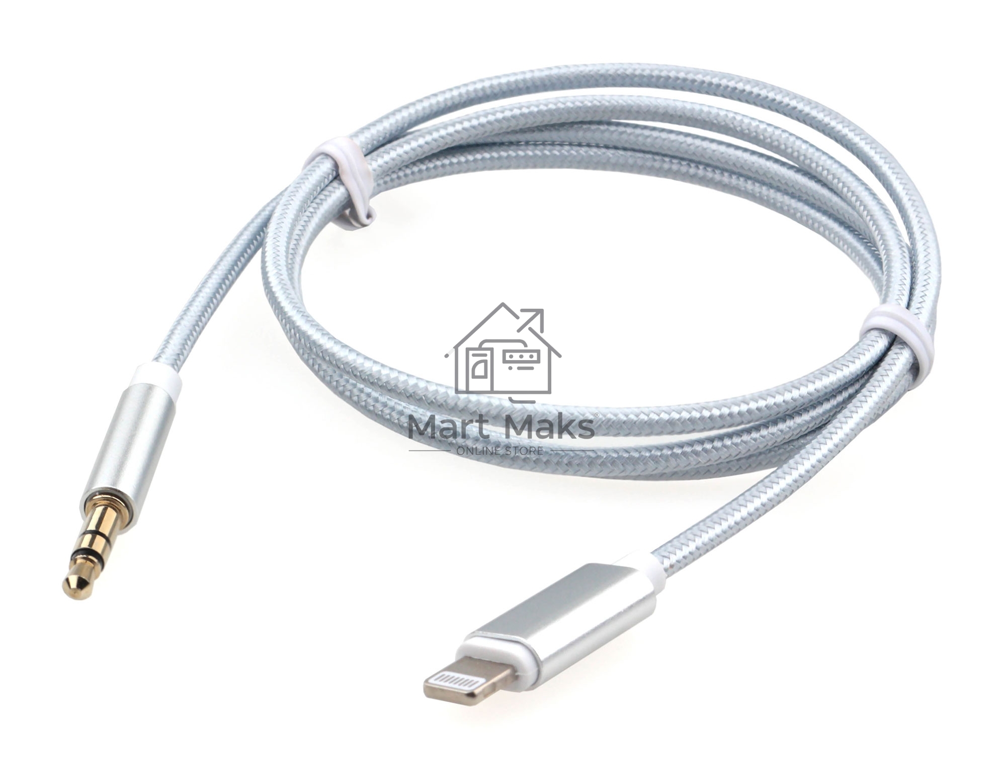 Кабель-переходник USB Cablexpert CCAB-AP35M-1M-W, Lightning/Jack3.5, Mobile, 1м, белый, коробка