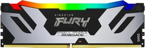 Оперативная память Kingston Fury Renegade, DDR5, 16GB (1x16GB), 7600MHz, CL38, DIMM, с радиатором, RGB, серебристый