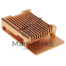 Корпус Qumo Aluminum case without fan, Raspberry Pi 4, gold(RS005)
