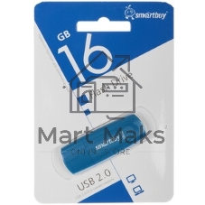 Флешка USB Smartbuy Scout Blue (SB016Gb2SCB), 16Gb, USB 2.0, R/W 15/12, синий