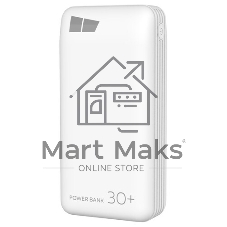 Портативный аккумулятор More choice (4620202550583) PB22-30 с кабелем 2USB 2.1A - 30000mAh белый