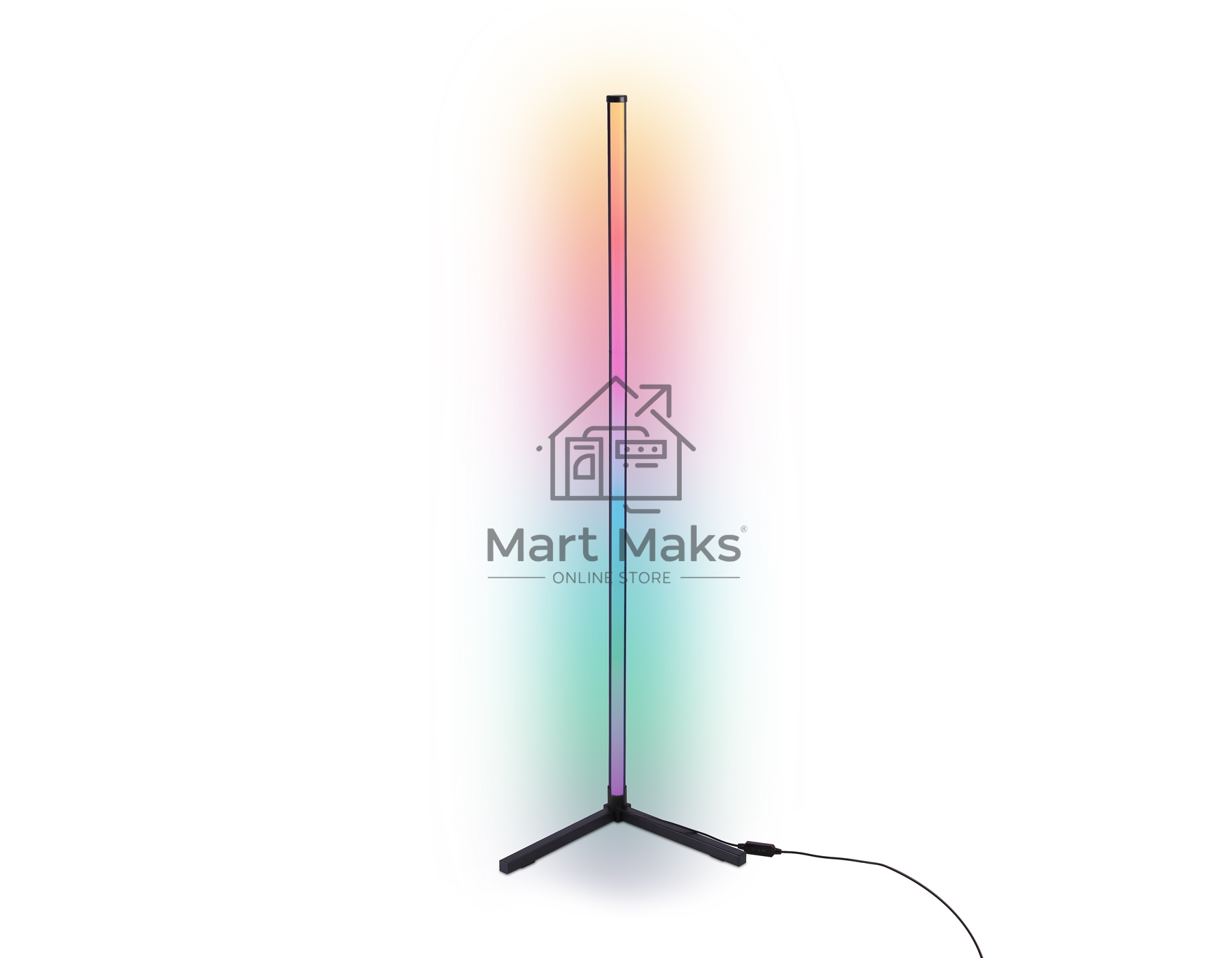 Светильник Ambrella light FL8022 BK черный LED 15W RGB D32*1250 (ПДУ РАДИО 2.4G)