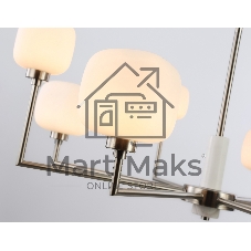 Люстра Ambrella light LH53003/8 SN/FR сатин никель/белый матовый G9*8 max 40W D830*680