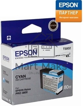 Струйный картридж Epson C13T580200 для Stylus Pro 3800 80 мл голубой
