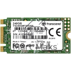 Накопитель SSD 240GB Transcend MTS420, 3D NAND, M.2[R/W - 560/500 MB/s]