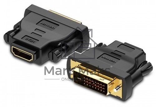 Адаптер-переходник Vention DVI 24+1 M/ HDMI 19F Двунаправленный