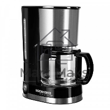 Кофеварка капельная Redmond RCM-M1507 черный/серебристый, исп. кофе - молотый, 0.6 л, 600 Вт