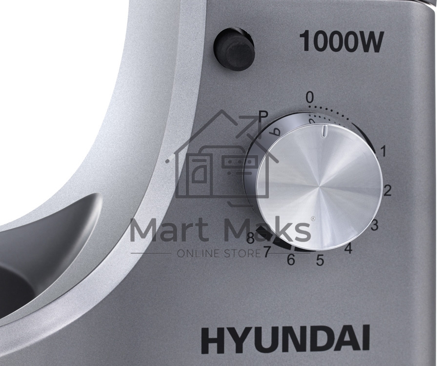 Миксер планетарный Hyundai HYM-S5451 1000Вт серый/черный