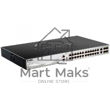 Коммутатор D-Link DGS-3130-30TS/A1A, 24×1 Гбит/с + 2×10 Гбит/с + 4×10 Гбит/с SFP+, управляемый