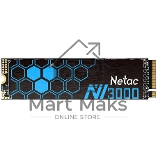 Накопитель SSD Netac NV3000, 1Tb, PCIe 3.0 x4, M.2 2280, NVMe, R/W 3100/2100