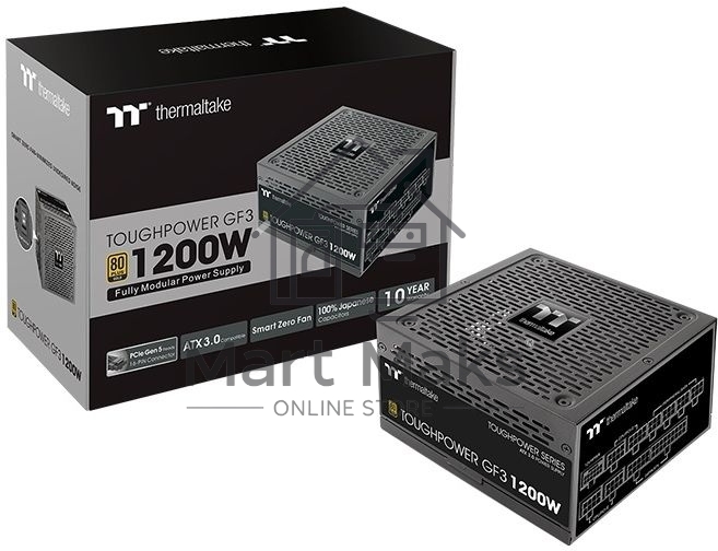 Блок питания Thermaltake Toughpower (GF3 PS-TPD-1200FNFAGE-4) 1200Вт, 80 PLUS Gold, 135мм, модульный, черный