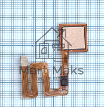 Шлейф со сканером отпечатка пальца для Xiaomi Redmi Note 4 золотой