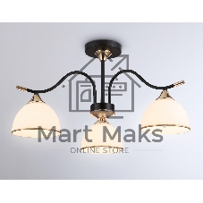 Светильник Ambrella light TR3161/3 BK/FGD черный/золото E27/3 max 60W D580*300