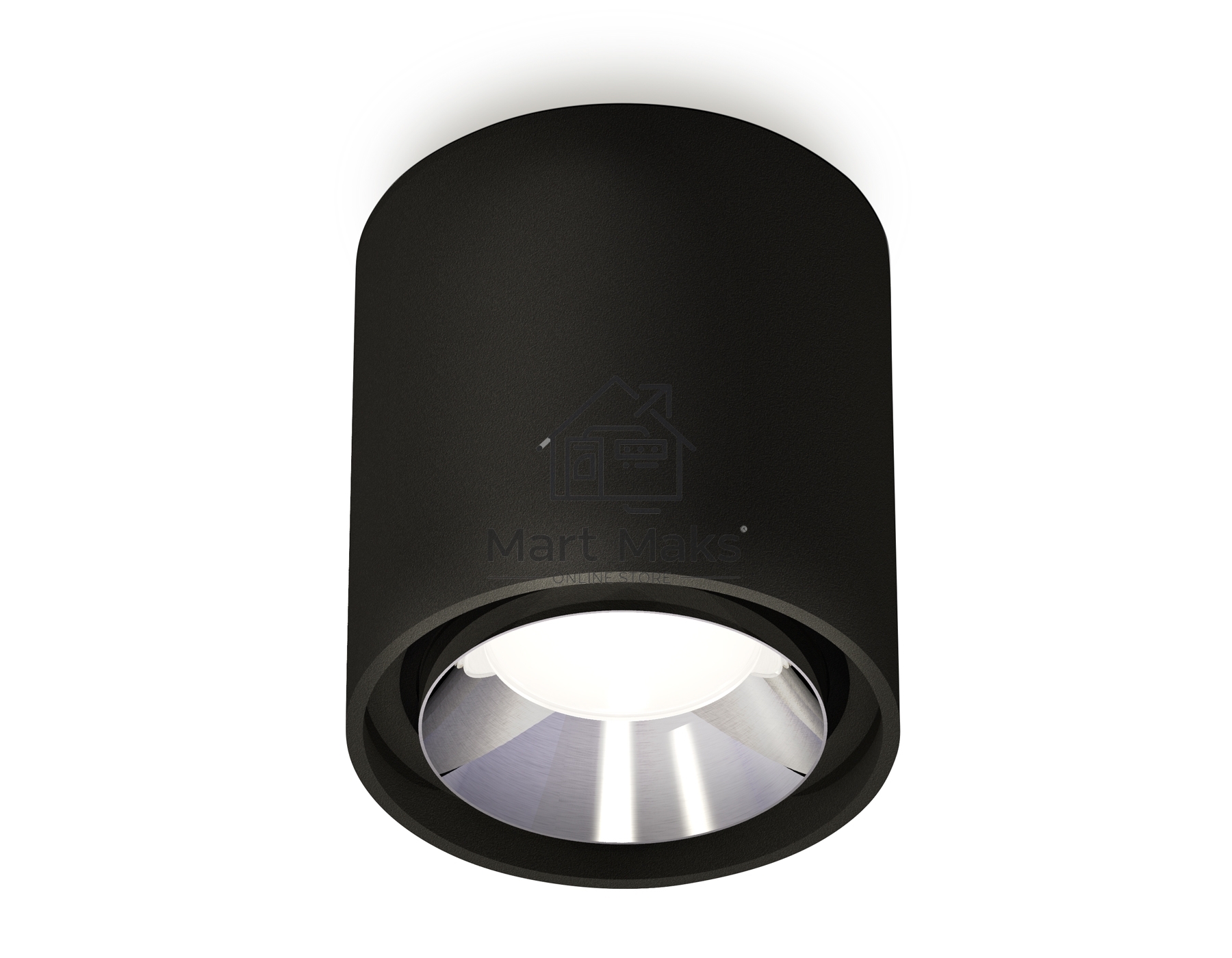 Светильник Ambrella Light XS7723003 SBK/PSL черный песок/серебро полированное MR16 GU5.3 (C7723, N7032)