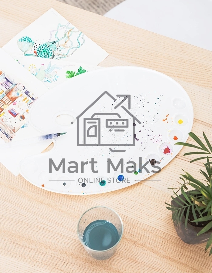 Палитра для смешивания красок Deli 68300 эллипс 400x290мм пластик