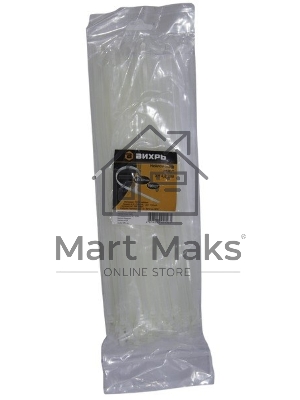 Хомут нейлоновый 4,8*300 Б (100шт)