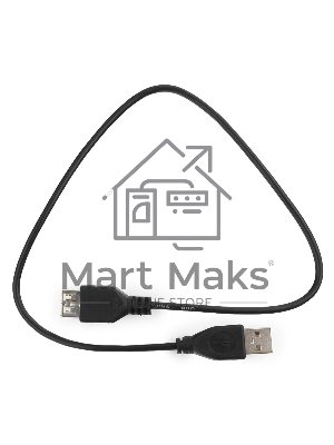 Кабель удлинительГарнизонUSB 2.0, AM/AF, 0.5м, пакет (GCC-USB2-AMAF-0.5M)