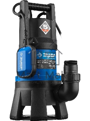Насос ЗУБР НПГ-Т3-1300профессионал т3 погружной дренажный для грязной воды d частиц до 35мм 1300В