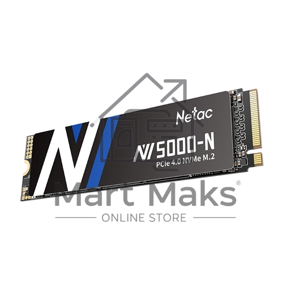 Накопитель SSD Netac NV5000-N, 2Tb, M.2 2280, PCIe 4.0 x4, NVMe, R/W 4800/4400, с радиатором
