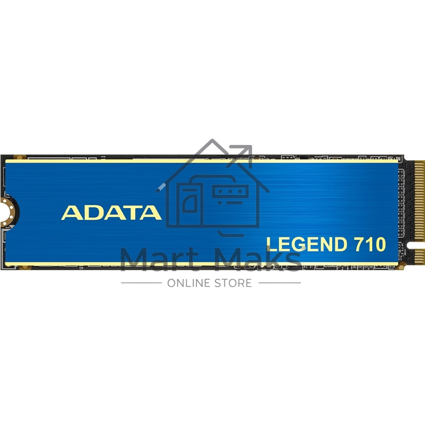 Накопитель SSD ADATA LEGEND 710, 2Tb, PCIe 3.0 x4, M.2 2280, NVMe, R/W 2400/1800, с радиатором