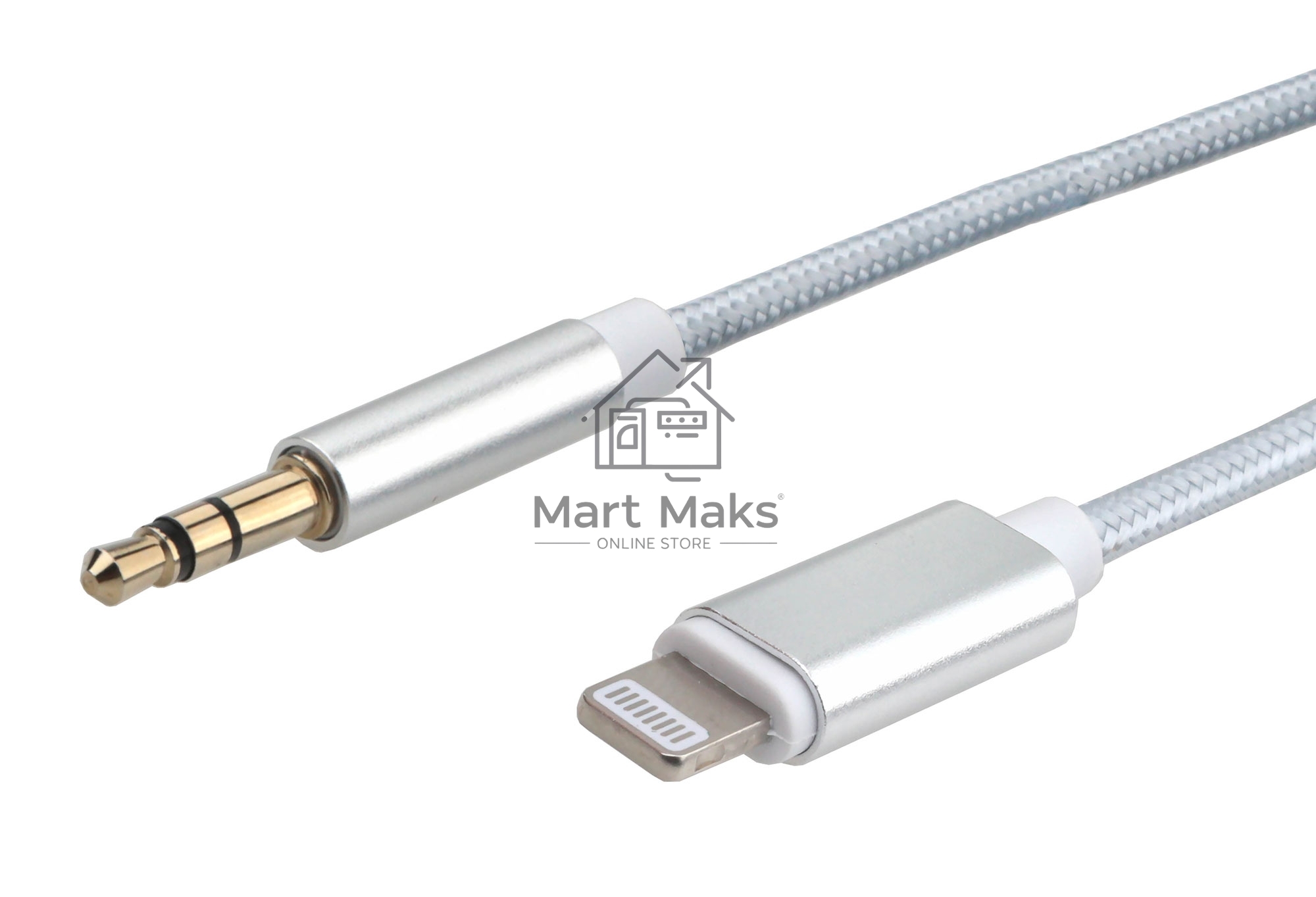 Кабель-переходник USB Cablexpert CCAB-AP35M-1M-W, Lightning/Jack3.5, Mobile, 1м, белый, коробка