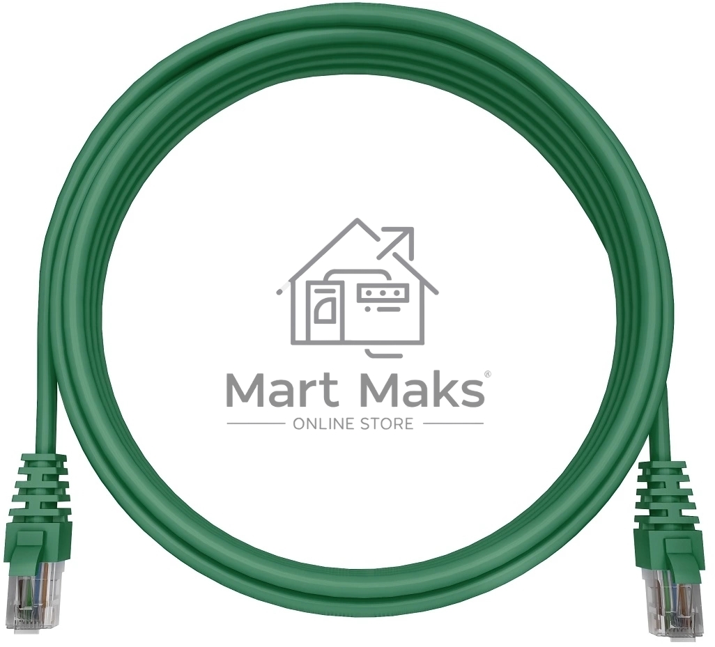 Патч-корд NTSS NTSS-PC-UTP-RJ45-5e-0.3-LSZH-GN NTSS-PC-UTP-RJ45-5E-0.3-LSZH UTP RJ-45 вил.-вилка RJ-45 кат.5E 0.3м зеленый LSZH (уп.:1шт)