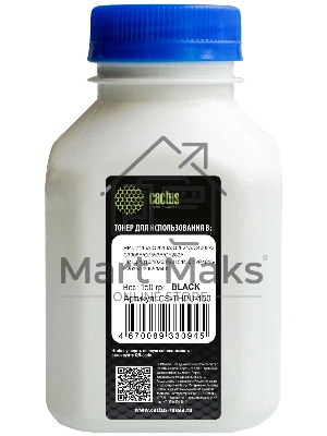 Тонер Cactus CS-THPU-150 черный флакон 150гр. для принтера C7115A/Q2613A/Q2624A/C4092A/C3906A/Q7553A/CF280A для HP LJ 1010/1020/P2015/P3015/P4015/P2035/P2055/M402
