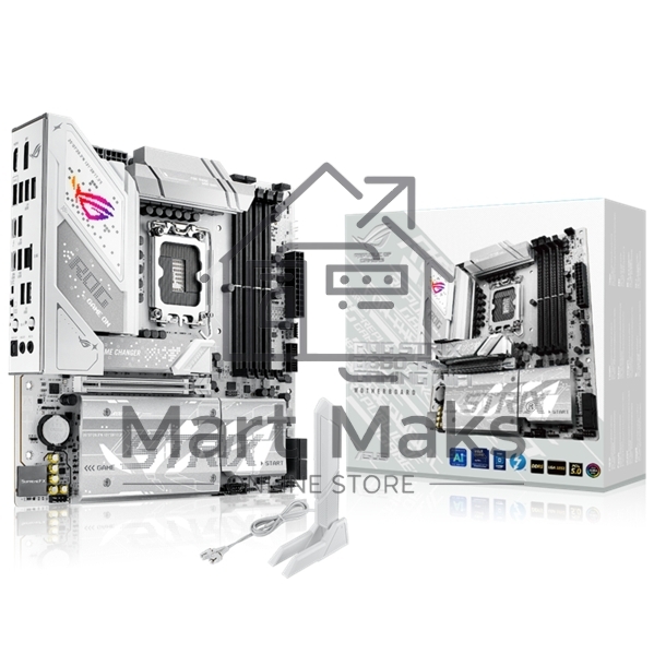 Материнская плата ASUS ROG STRIX B860-G GAMING WIFI, LGA 1851, Intel B860, 4xDDR5, 4xSATA, 4xM.2, 1xPCIe 5.0 x16, 1xDP, 1xHDMI, 1xThunderbolt 4, 1x 2.5Gb LAN, 1xUSB-C 20Gbps, 1xUSB-A 10Gbps, 3xUSB-A 5Gbps, 4xUSB-A 2.0, 2x3.5 мм, 7.1, mATX