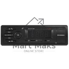 Автомагнитола Soundmax SM-CCR3179B, 1 DIN, Bluetooth, USB Type-A, AUX