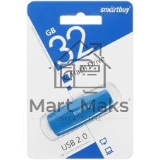 Флешка USB Smartbuy Scout Blue (SB032Gb2SCB), 32Gb, USB 2.0, R/W 13/8, синий