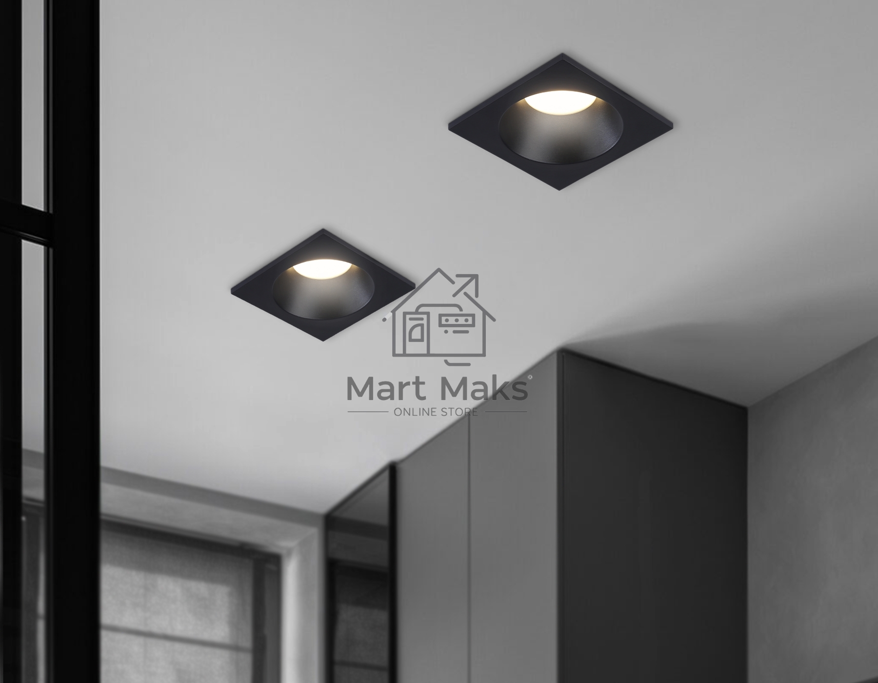 Светильник Ambrella light TN1190 BK черный GU5.3 IP65 87*87*44