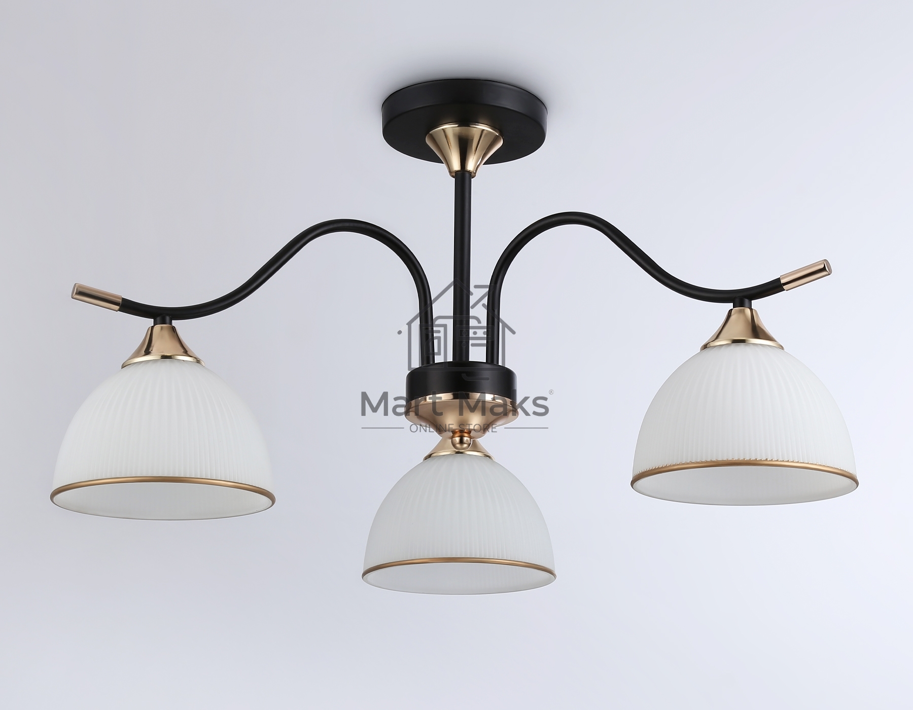 Светильник Ambrella light TR3161/3 BK/FGD черный/золото E27/3 max 60W D580*300